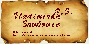 Vladimirka Savković vizit kartica